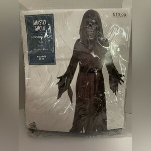 Brand New Child's X-Large 14-16 Ghastly Ghoul Halloween Costume Mask Included
